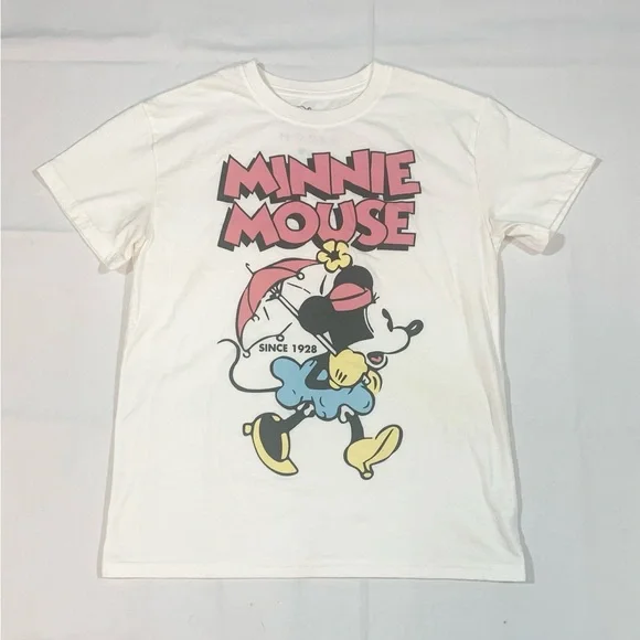 Lot Of 2 Disney Medium Mickey Minnie Mouse Crewneck Coup T Shirt S/S Graphic Tee - Picture 6 of 10